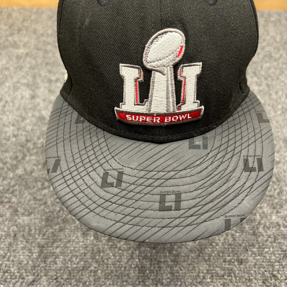 New Era 9Fifty NFL Super Bowl LI Houston Cap Adult Fitted Medium/Large Black Hat - Picture 7 of 11